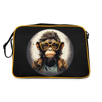 Singe sérieux #10 - Sac Retro - noir/or - Dos