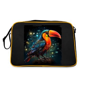 Toucan - Retro Tasche - Schwarz/Gold - Hinten
