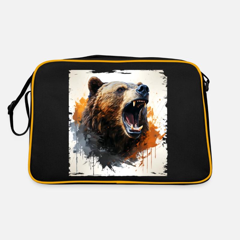 Grizzly - Retro Tasche - Schwarz/Gold