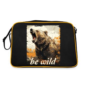 être sauvage style Grizzly rétro - Sac Retro - noir/or - Dos