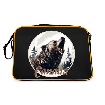 Grizzli canadien - Sac Retro - noir/or - Dos