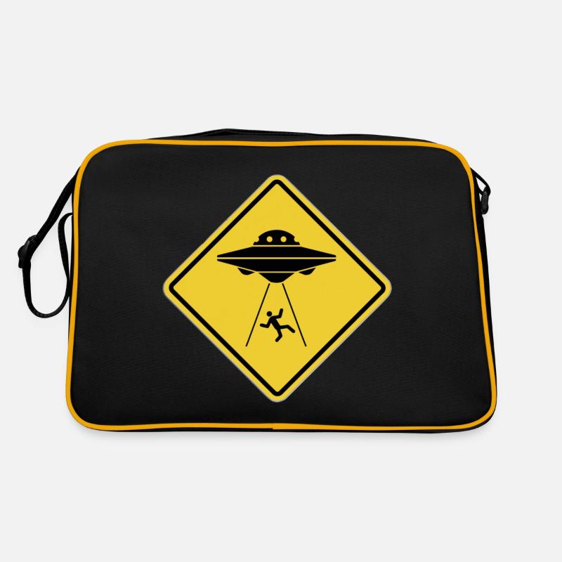 Warning Alien Abduction Retro Bag