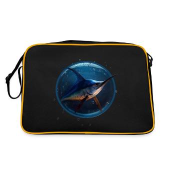 Marlin en bleu Style rétro de l’eau - Sac Retro - noir/or - Dos