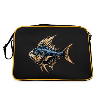 Style rétro poisson - Sac Retro - noir/or - Dos