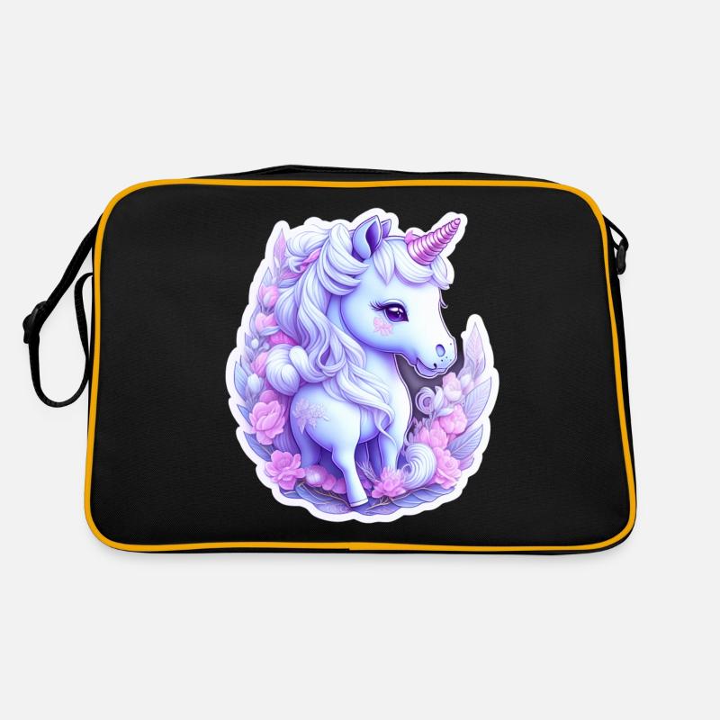 Niedliches Einhorn Retro Tasche