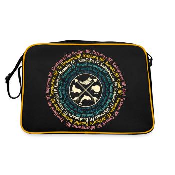 National Parks New Zealand in Color - Retro Bag - black/gold - Back