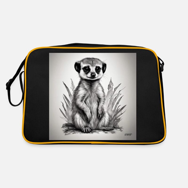 Baby-Erdmännchen Retro Tasche
