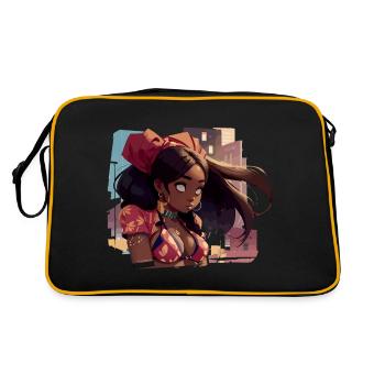 Fille noire d’origine urbaine - Sac Retro - noir/or - Dos
