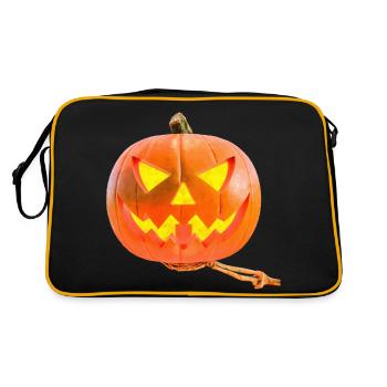 Citrouille d’Halloween portée par la Faucheuse - Sac Retro - noir/or - Dos