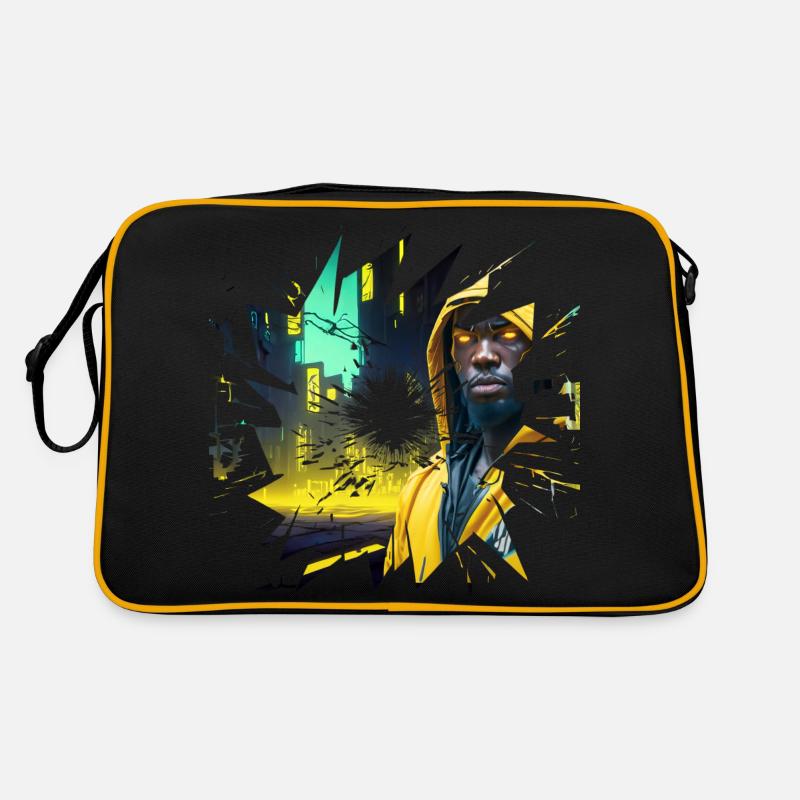 Neon Nightscape Retro Tasche