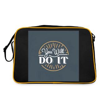 you will do it - Retro Bag - black/gold - Back