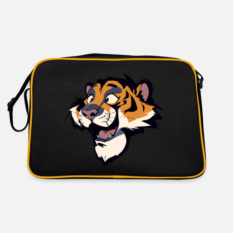 Glücklicher Tiger Retro Tasche