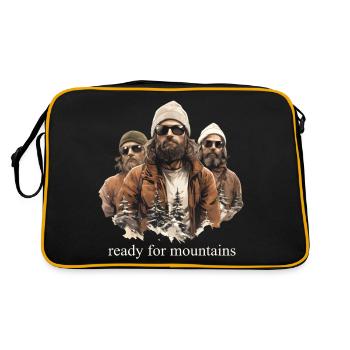 Prêt pour la montagne - Sac Retro - noir/or - Dos