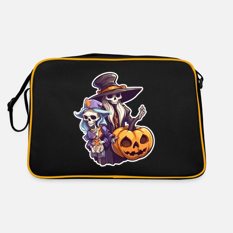 witch 4 - Retro Tasche - Schwarz/Gold