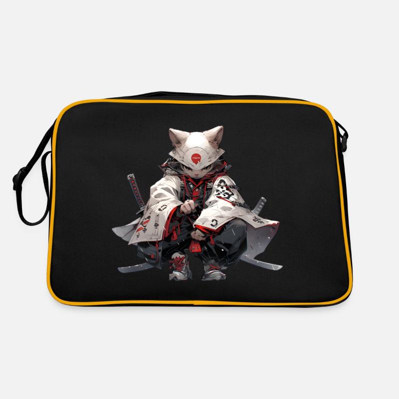 Samurai cat Retro Bag
