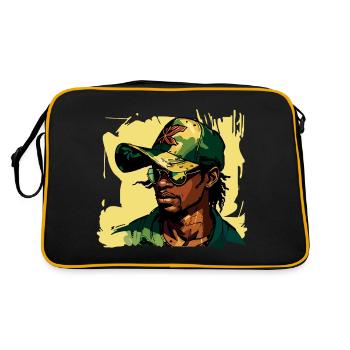 Militaire - Sac Retro - noir/or - Dos