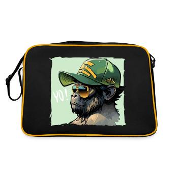Gorille YO ! - Sac Retro - noir/or - Dos