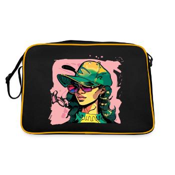 Urban Style Girl - Retro Bag - black/gold - Back