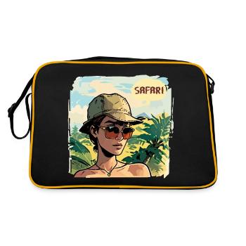 Safari - Sac Retro - noir/or - Dos