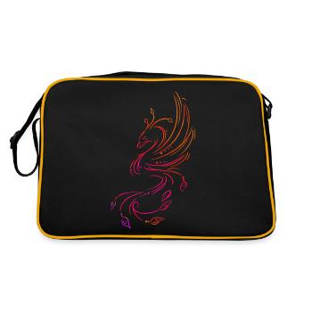 Phénix line art coloré - Sac Retro - noir/or - Dos