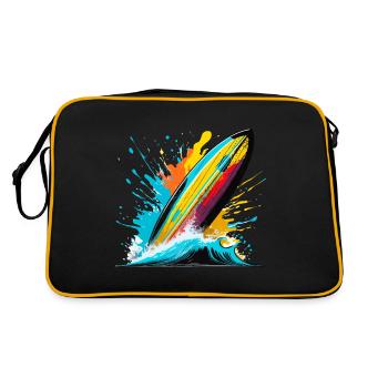 Surfboard - Retro Bag - black/gold - Back