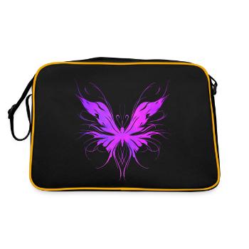 Purple Trash Butterfly - Retro Bag - black/gold - Back