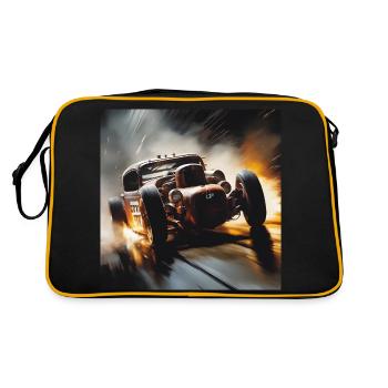Rusty Hot Rod racing #3 - Retro Bag - black/gold - Back
