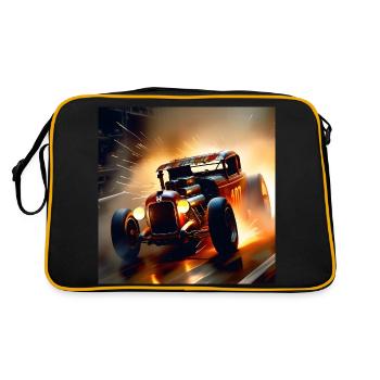 Rusty Hot Rod racing #7 - Retro Bag - black/gold - Back