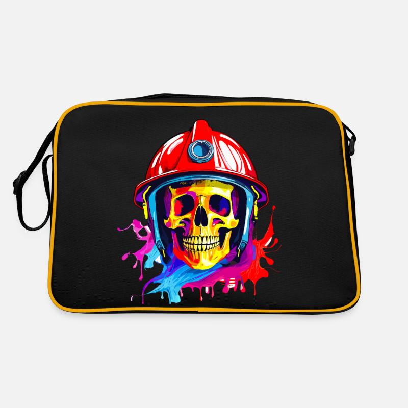 Firefighter Skull Retro Bag