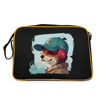 Chien cool - Sac Retro - noir/or - Dos