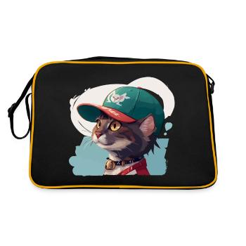 Chat cool - Sac Retro - noir/or - Dos