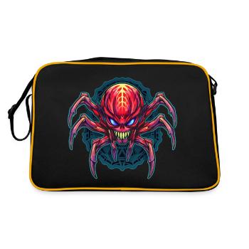 Colorful Abstract Spider Design Arachnids - Retro Bag - black/gold - Back