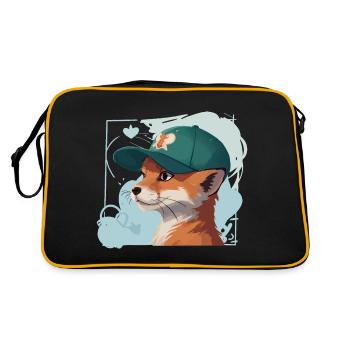 Cooler Fuchs - Retro Tasche - Schwarz/Gold - Hinten