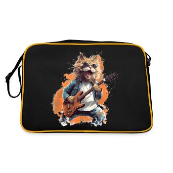 Guitare chantante jouant chat - Sac Retro - noir/or - Dos