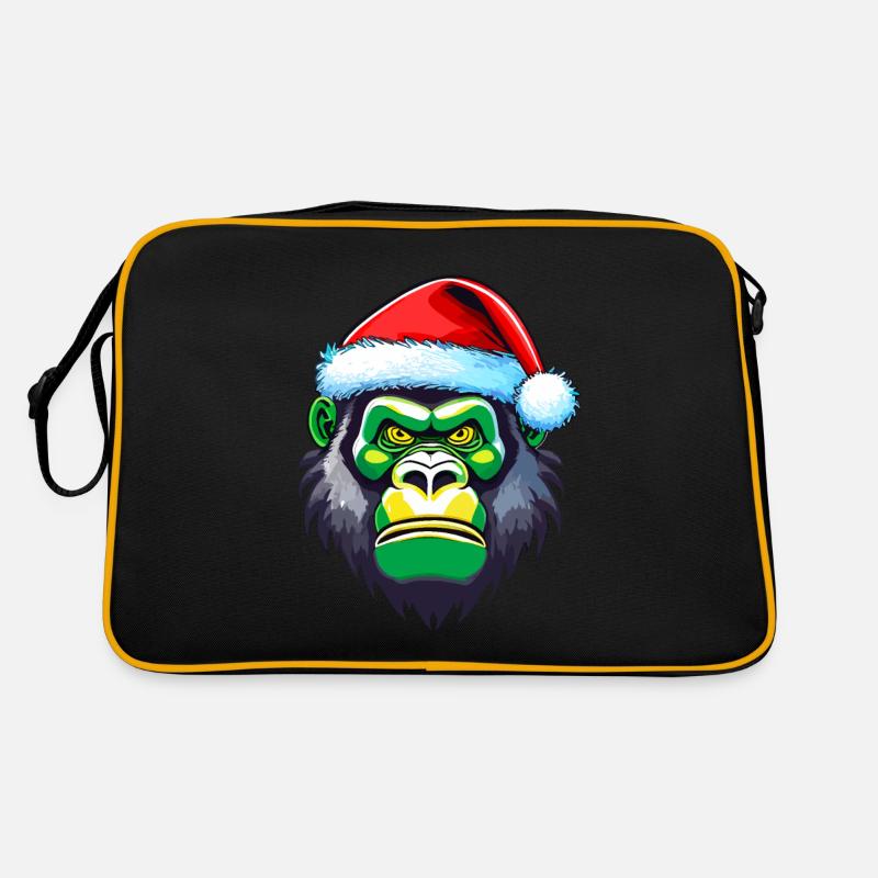 Gorilla Christmas Face Retro Bag