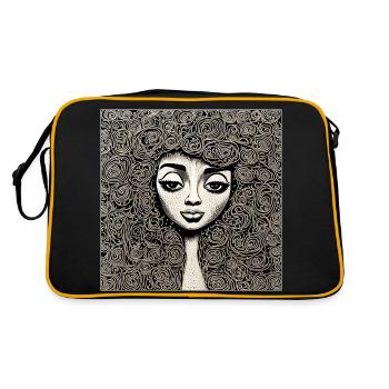 Hairstyle #6 - Retro Bag - black/gold - Back