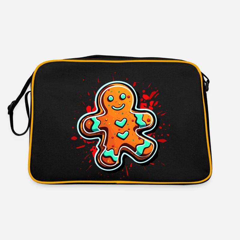 Lebkuchenmann - Weihnachtsmann Weihnachts Geschenk Retro Tasche