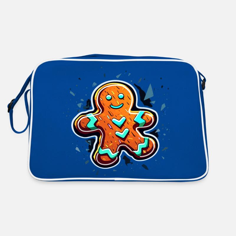Lebkuchenmann - Weihnachtsmann Weihnachts Geschenk Retro Tasche