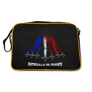 Patrouille de France - Retro Tasche - Schwarz/Gold - Hinten