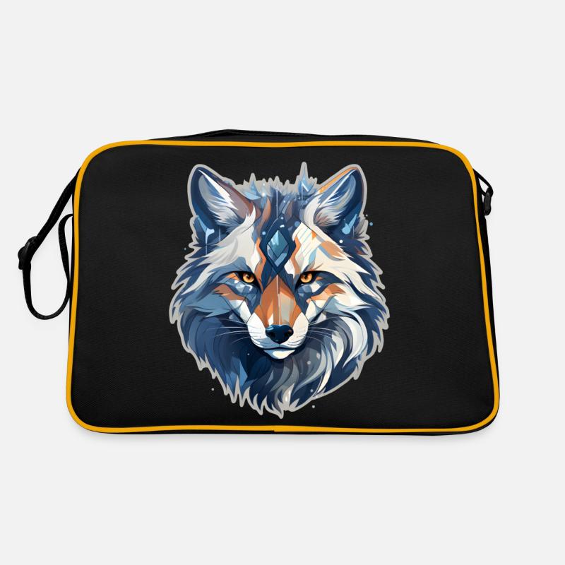 Wolfsgesicht Retro Tasche