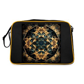 Fractal Mandala - Sac Retro - noir/or - Dos