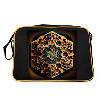 Geometric Pattern - Retro Bag - black/gold - Back