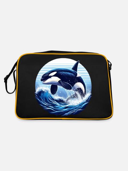 Orque bleue - Sac Retro - noir/or - Dos