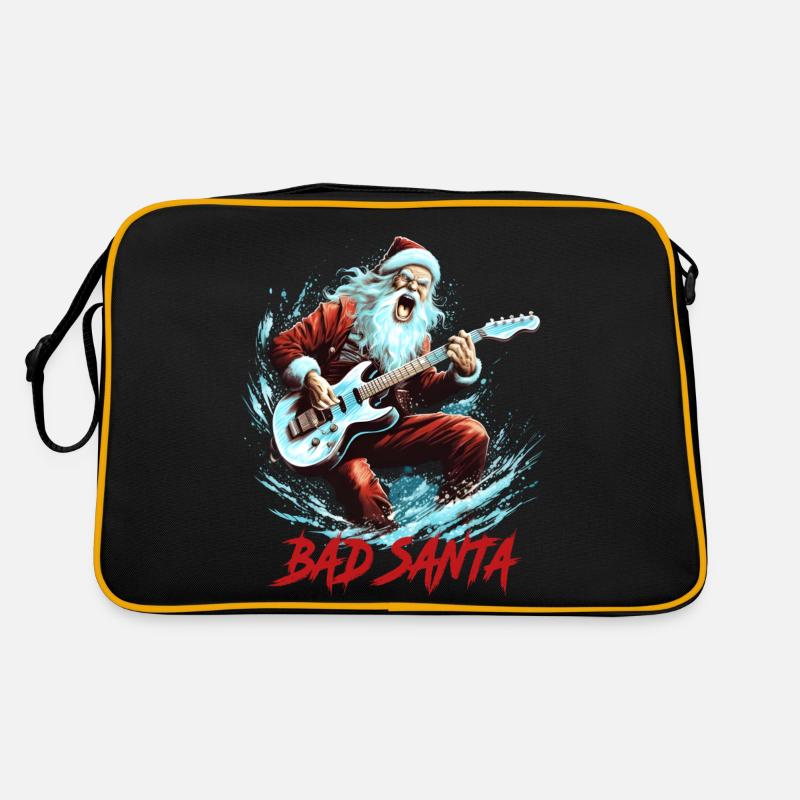 BAD SANTA - Retro Tasche - Schwarz/Gold