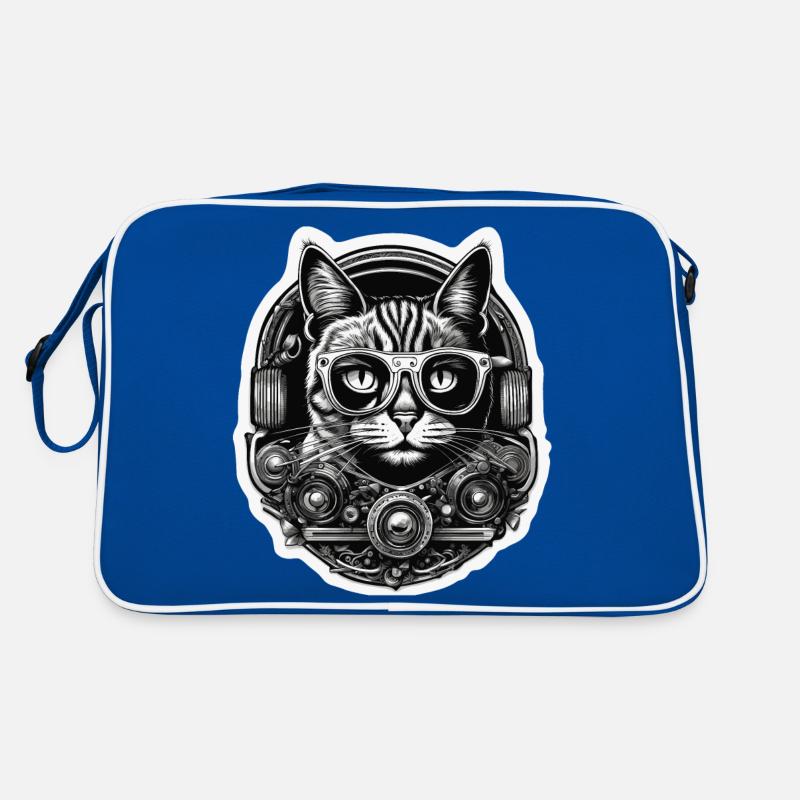 Cool Cat / Funny / Animal / Pet / Crazy Retro Bag
