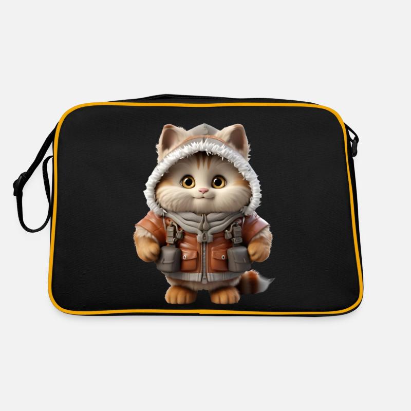 Mignon bébé chat Sac Retro