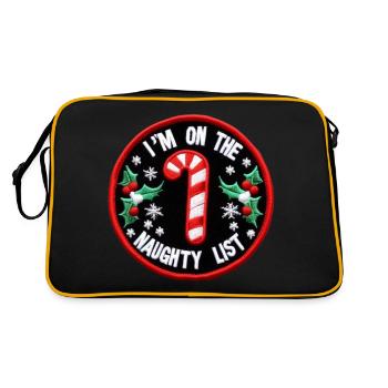 I'm On The Naughty List - Retro Bag - black/gold - Back