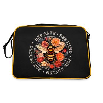 Bee Art Beekeeper Bee Whisperer Saying Sayings - Retro Bag - black/gold - Back