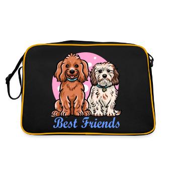 Dogs Best friens - Retro Bag - black/gold - Back