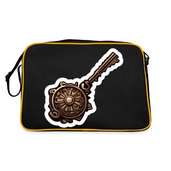Key / Lock / Locked / Security - Retro Bag - black/gold - Back
